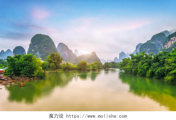 河流山脉风景自然景观桂林旅游